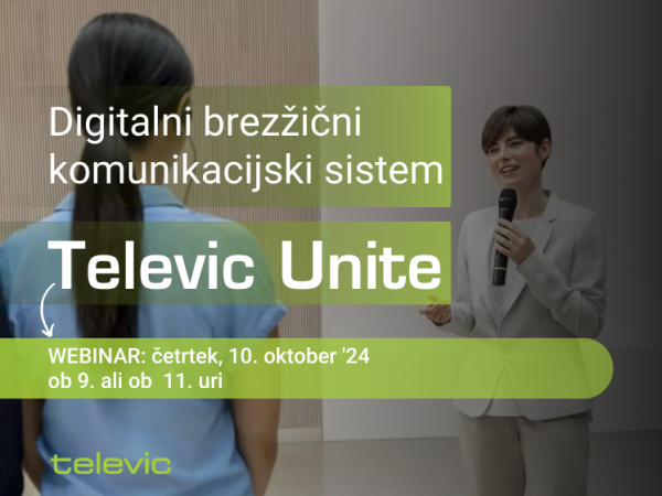 AVC Group Televic Digitalni brezzicni komunikacijski sistem Unite webnar3